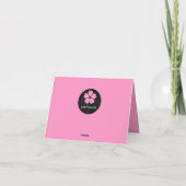 Prachtige kersenbloesem bedankje bedankkaart (Achterkant)