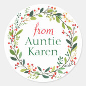 Prachtige Kerst stickers gepersonaliseerd (Voorkant)