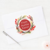 Prachtige Kerst stickers gepersonaliseerd (Envelop)