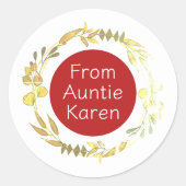 Prachtige Kerst stickers gepersonaliseerd (Voorkant)