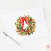 Prachtige Kerst stickers krans (Envelop)