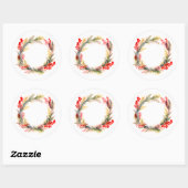 Prachtige Kerst stickers krans (Vel)