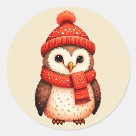 Prachtige Kerst stickers uil