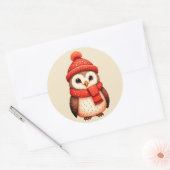 Prachtige Kerst stickers uil (Envelop)