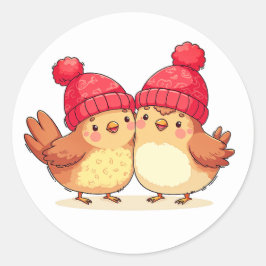 Prachtige Kerst stickers vogels