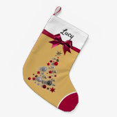 Prachtige kerstboom kleine kerstsok (Voorkant (Hangend))