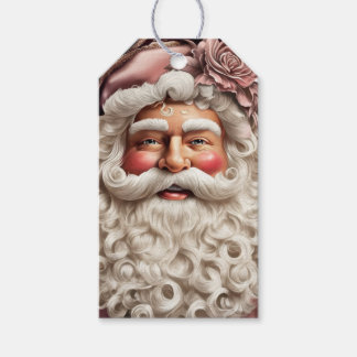 Prachtige kerstman cadeaulabel