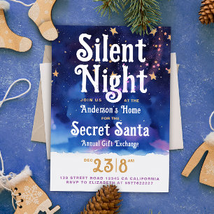 Prachtige Kerstmis Stille Nacht Secret Santa Water Kaart