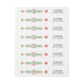 Prachtige kerstvakantie wrap rond label (Vel)