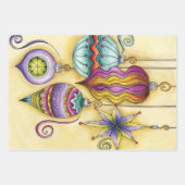 Prachtige kerstversieringen van glas inpakpapier vel (Voorkant)