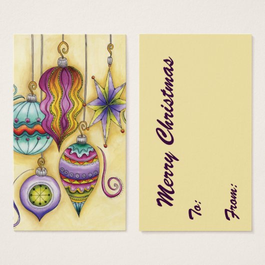 Prachtige kerstversieringen van glas visitekaartjes (Voorkant /achterkant)