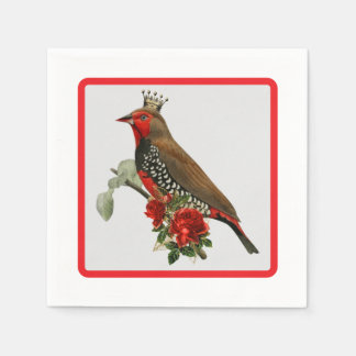 Prachtige kerstvogel party servetten