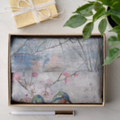 Prachtige Kingfish Amidst Flowers Tissuepapier (Geschenk)