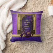 Prachtige klassieke Arch Columns Violet Drapes Gol Kussen (Deken)