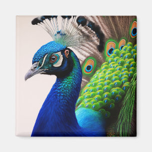 Prachtige kleurige Peacock Peafowl Bird Willife Magneet