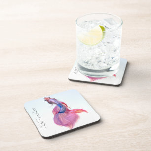 Prachtige kleurrijke Fantasy Koi Fish Bier Onderzetter