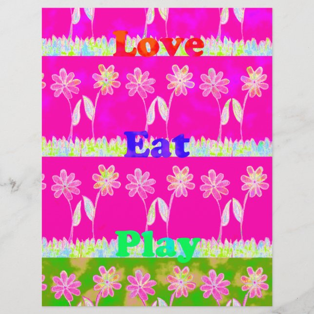 Prachtige kleurrijke Flora-tekst citeert design (Voorkant)