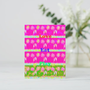 Prachtige kleurrijke Flora-tekst citeert design Aankondigingskaart