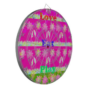 Prachtige kleurrijke Flora-tekst citeert design Dartbord