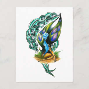 Prachtige kleurrijke Keltische Forest Faery Briefkaart