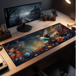 Prachtige kleurrijke kolibrie bureaumat