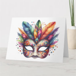 Prachtige kleurrijke masker Kaart