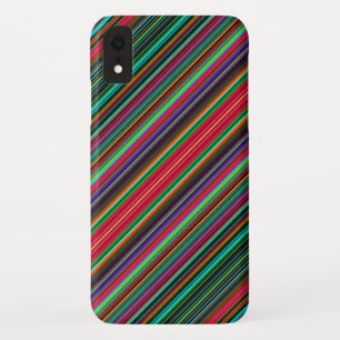 Prachtige kleurrijke multicolore band patroonplaat iPhone XR hoesje