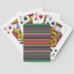 Prachtige kleurrijke multicolore band patroonplaat pokerkaarten