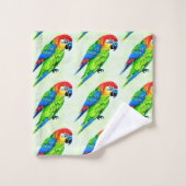 Prachtige kleurrijke papegaai bad handdoek (Wasdoekje)