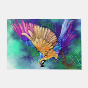 Prachtige kleurrijke Parrot Doormat Deurmat