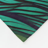 Prachtige kleurrijke pauw, art deco stijl fleece deken (Hoek)