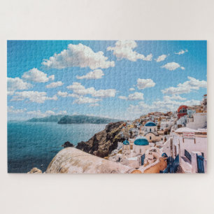 Prachtige kleurrijke Santorini Legpuzzel