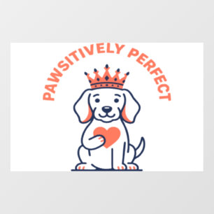 Prachtige Koninklijke Hondenkinderkamer Decoratie Raamsticker