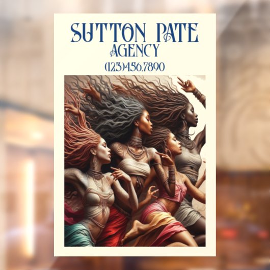 PRACHTIGE Kunst Model / Dansende Vrouw Raamsticker (Vel 2)