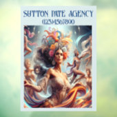 PRACHTIGE Kunst Model / Dansende Vrouw Raamsticker (Vel 3)