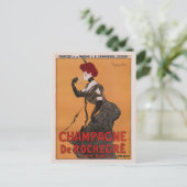 Prachtige  kunst Nieuwe Franse champagne Briefkaart (Staand voorkant)