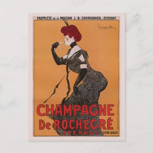 Prachtige  kunst Nieuwe Franse champagne Briefkaart (Voorkant)