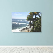 Prachtige kustlijn strand Ocean Laguna Beach, CA Canvas Afdruk (Insitu (Houten vloer))