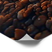 Prachtige kustzonsondergang over oceaangolven poster (Hoek)