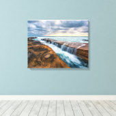 Prachtige La Jolla baai, San Diego Canvas Afdruk (Insitu (Houten vloer))