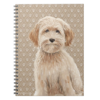 Prachtige labradoedle Love Dog Paw Painting Print Notitieboek