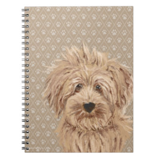 Prachtige labradoedle Love Dog Paw Painting Print Notitieboek