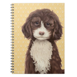 Prachtige labradoedle Love Dog Paw Painting Print Notitieboek