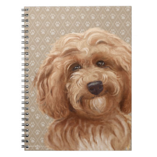 Prachtige labradoedle Love Dog Paw Painting Print Notitieboek