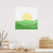 Prachtige landschapskunst poster (Keuken)