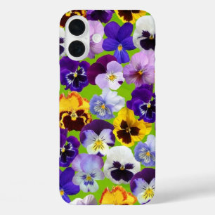 Prachtige lente pansies iPhone 16 plus hoesje