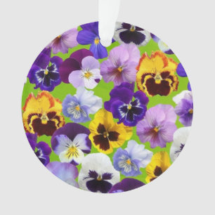 Prachtige lente pansies ornament
