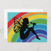 Prachtige LGBT Rainbow Fairy Briefkaart (Voorkant / Achterkant)