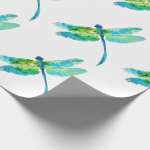 Prachtige libel cadeauverpakking cadeaupapier (Hoek)