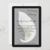 Prachtige Lily Memorial Service aankondiging (Voorkant)